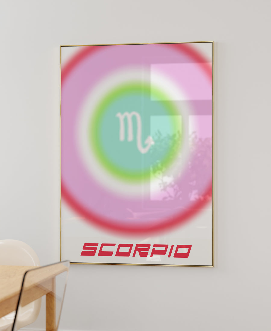 Scorpio aura zodiac printable wall art