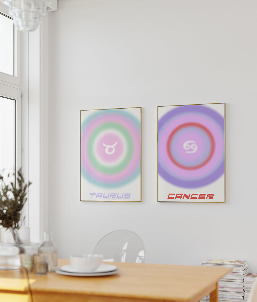 cancer aura zodiac printable wall art