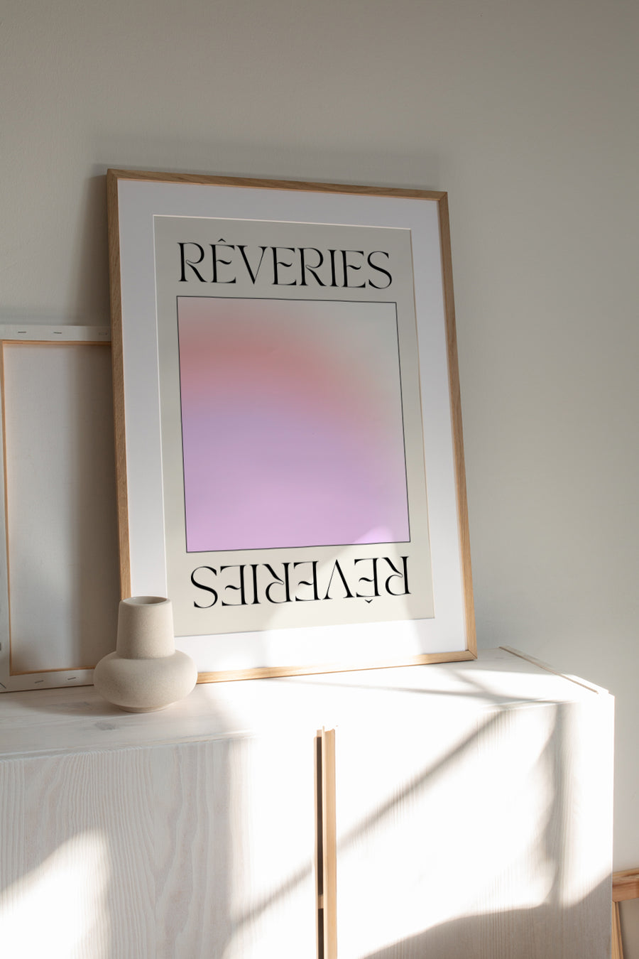 Reverie 1 pastel gradient art print poster lilac