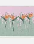  80s inspired retro pastel Art Print birds of paradise flowers