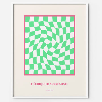  Green Checkered Danish pastel Art Print