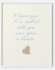 typography art print pastel quote once upon a dream