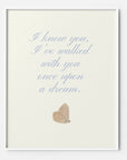 Once upon a dream heart french quote  printable wall art