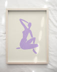matisse pastel purple lady cut out art print
