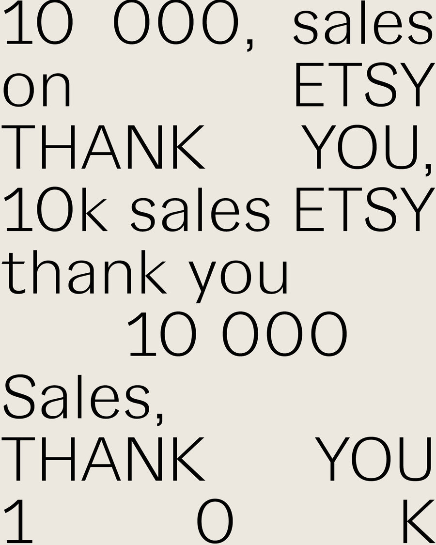 10k Sales on Etsy