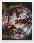 disco ball art print poster