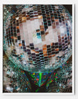 disco ball poster art print