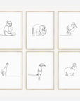 Set of 6 Nursery Wall Art - THE PRINTABLE CONCEPT - Printable art posterDigital Download - 