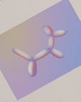 Balloon Dog modern gradient art print y2k 90s danish pastel