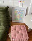 Flower Power 1 | Seventies Floral art print pastel