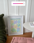 Flower Power 1 | Seventies Floral printable wall art pastel