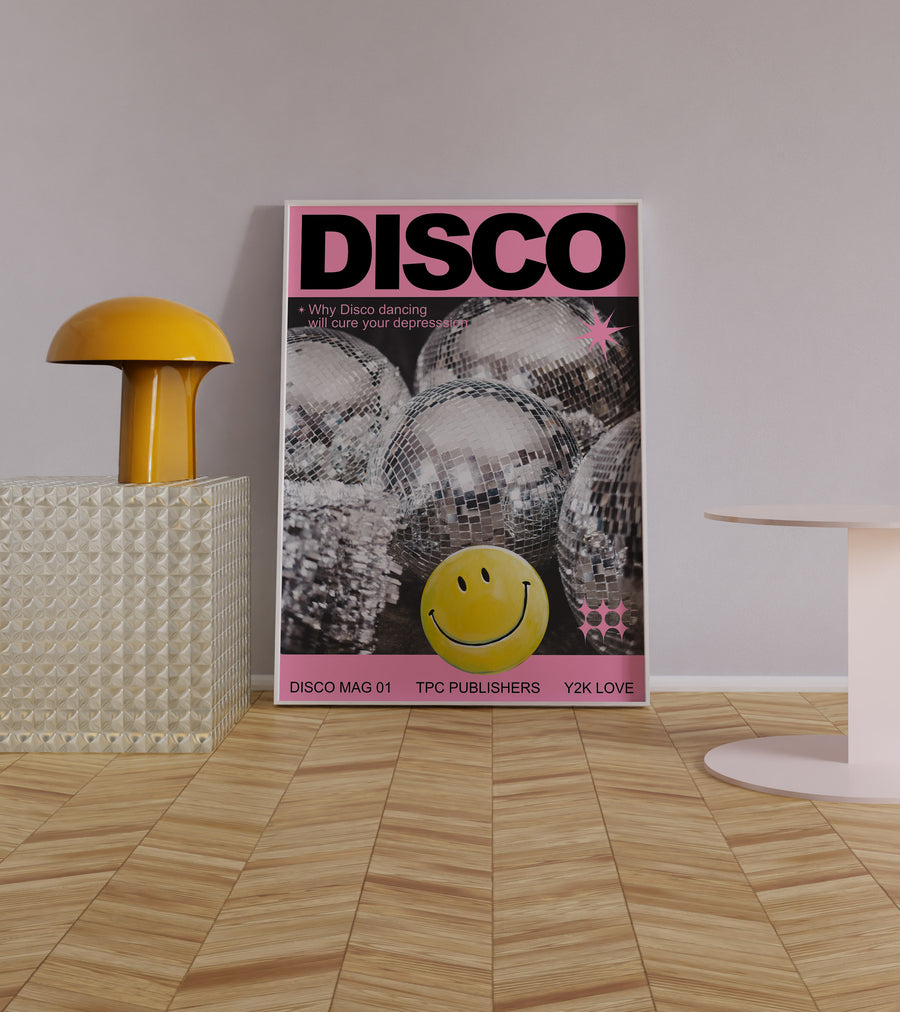 Disco Mag Giclée Art Print |  Y2k Decor