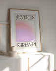 Reverie 1 pastel gradient art print poster lilac