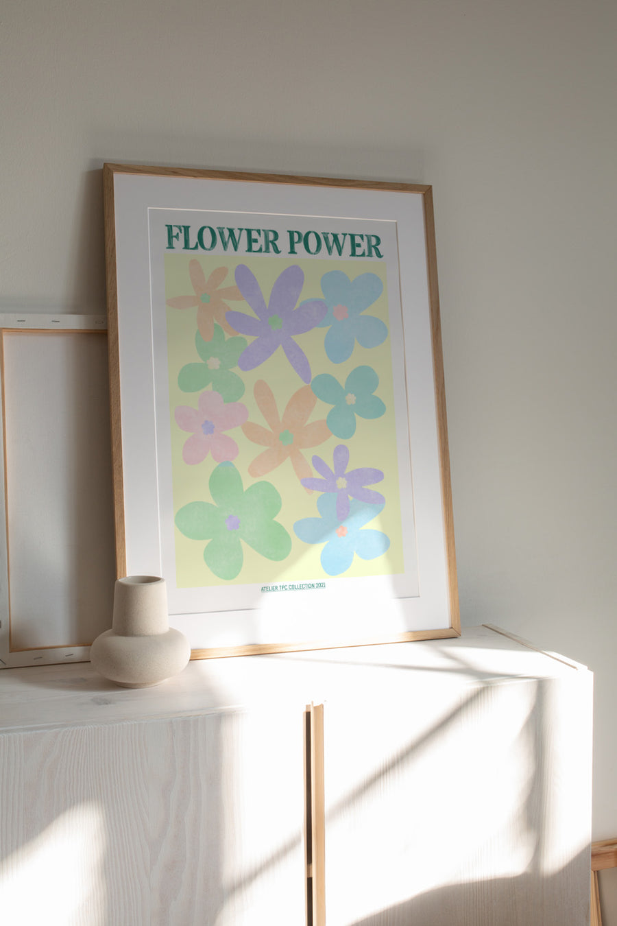 Flower Power 1 | Seventies Floral art print pastel