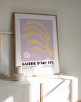 Abstract peach lilac henri matisse art print