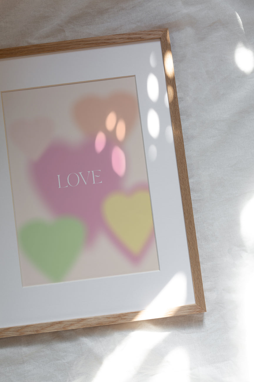  printable wall art pastel heart quotes love