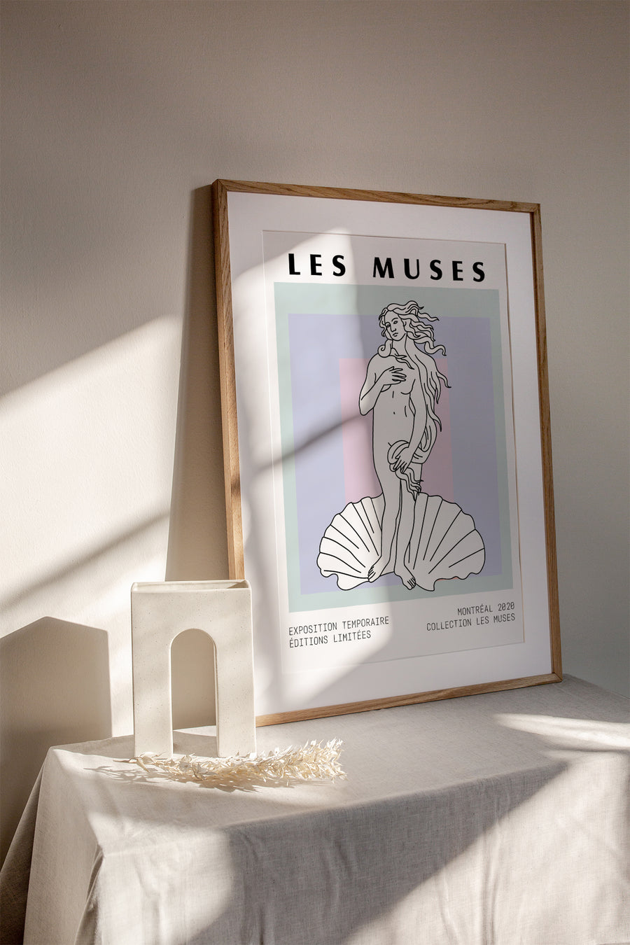 Greek Goddess Art Print | Modern Abstract Pastel Museum Poster