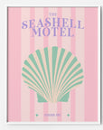 pink sea shell art print poster the printable concept