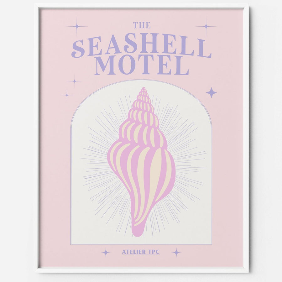 Sea Shell Motel Art Print danish Pastel The Printable Concept