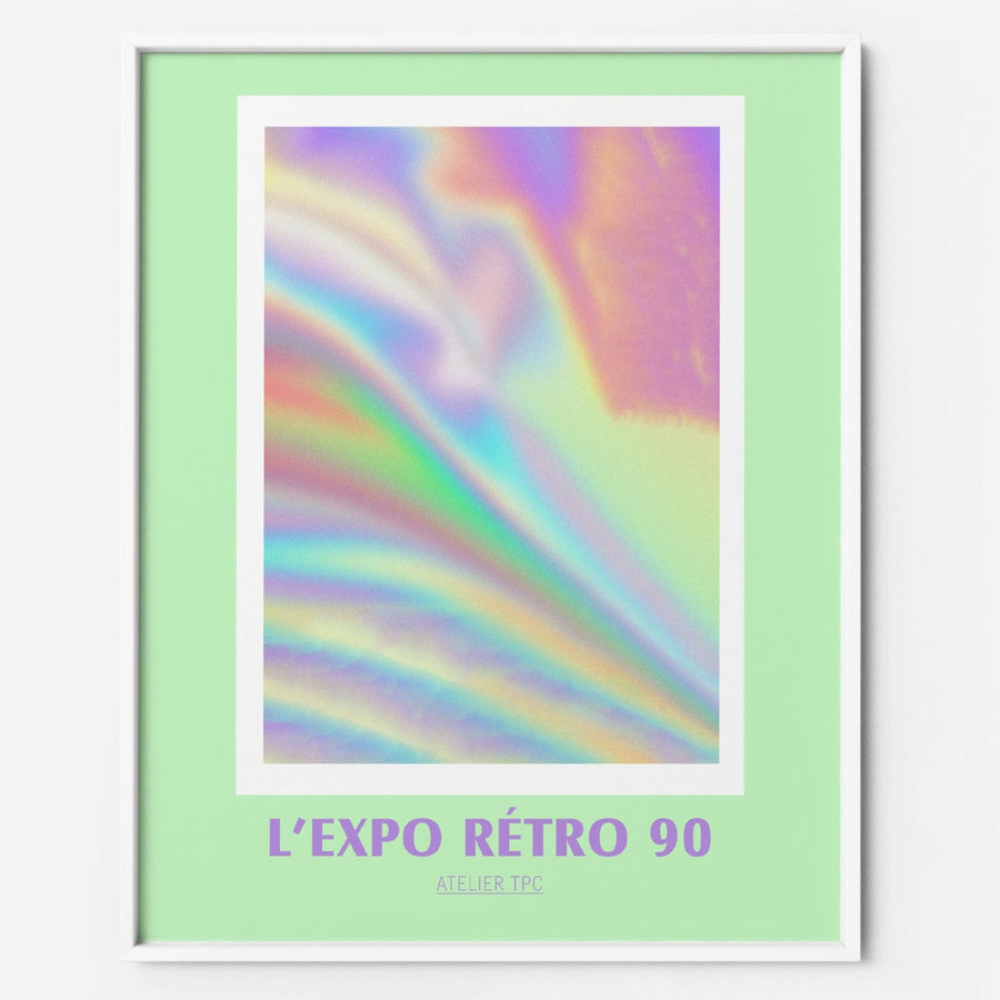 green 90s y2k art print poster 