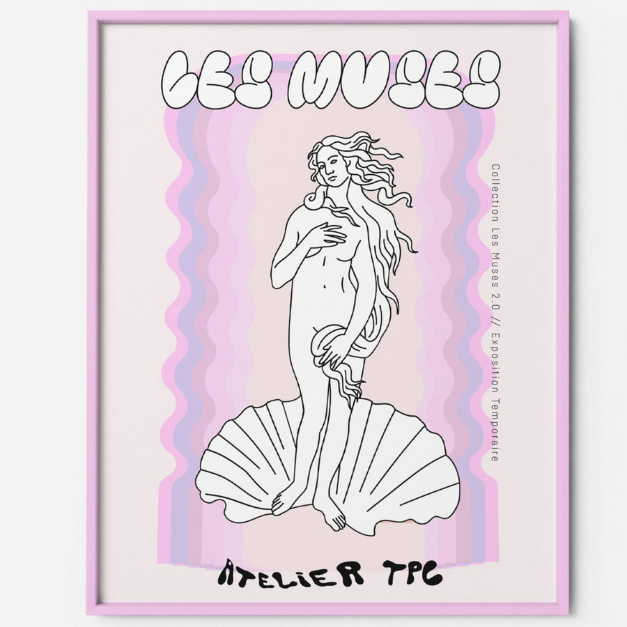 Les Muses greek goddess statue art print 