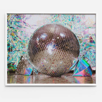 disco ball poster art print