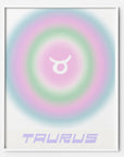 taurus zodiac aura art print