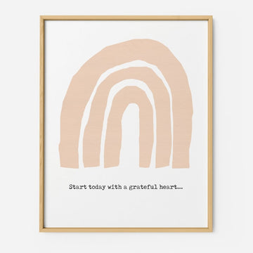 Start Today with a Grateful Heart - THE PRINTABLE CONCEPT - Printable art posterDigital Download - 