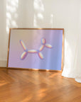 Balloon Dog modern gradient art print y2k 90s danish pastel