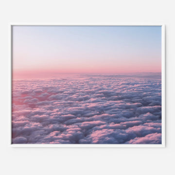 Pastel Blue pink clouds sky photography print