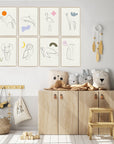 animal prints gallery wall nursery or kids room