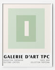 Color Block Mint Art Print | Pastel Green Modern Museum Poster