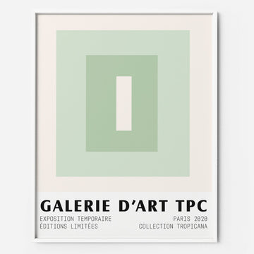 Color Block Mint Art Print | Pastel Green Modern Museum Poster