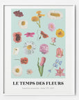 Floral collage art print poster