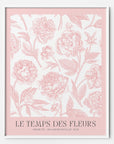 Pink Poenies printable wall art flowers floral