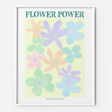 Flower Power 1 | Seventies Floral printable wall art pastel