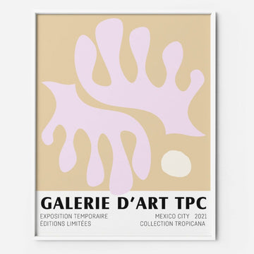 Abstract Pink | Pastel Art Print inspired by Henri Matisse