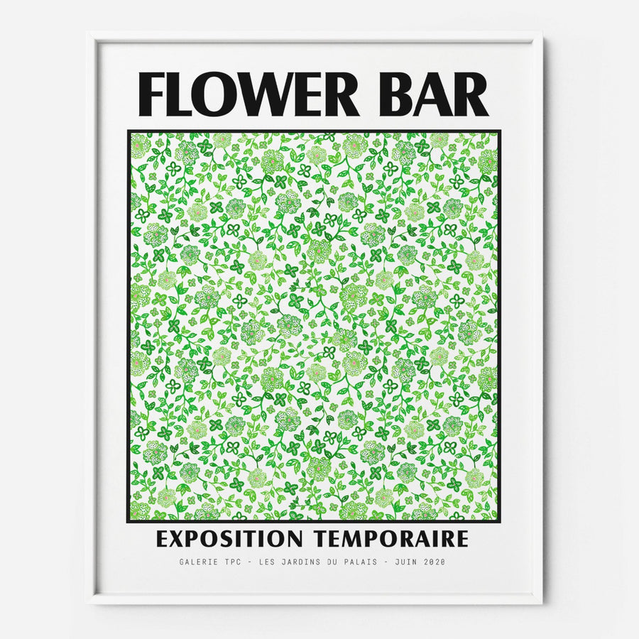 Green flower bar art print atelier TPC The Printable Concept