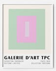 Color Block 15 pink green pastel midcentury poster