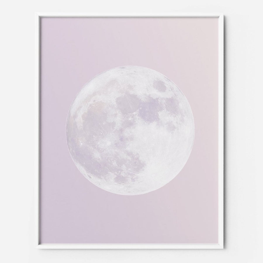 pastel moon printable wall art
