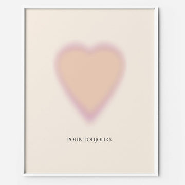 Pour toujours heart french quote  printable wall art