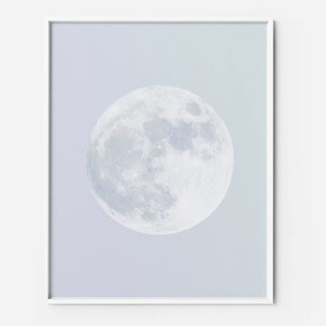 blue pastel moon photography art print