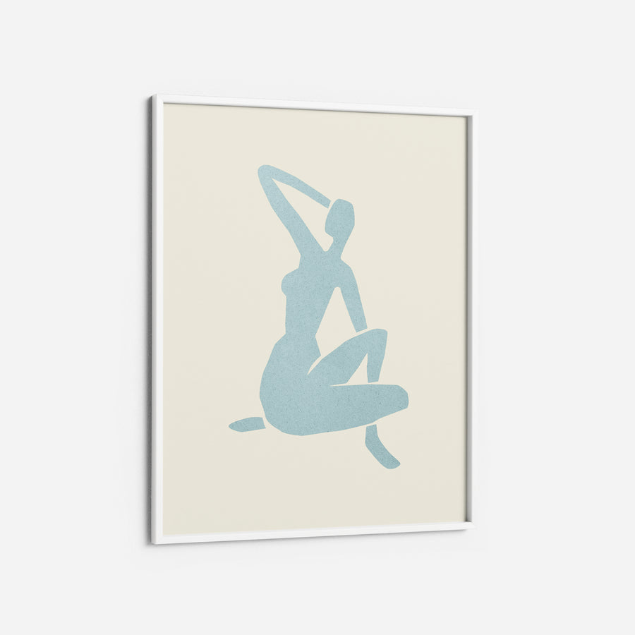 Blue cut-out Pastel Matisse art print