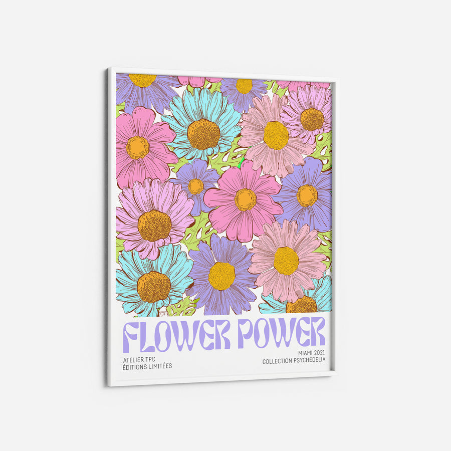 70s Flower Power Purple