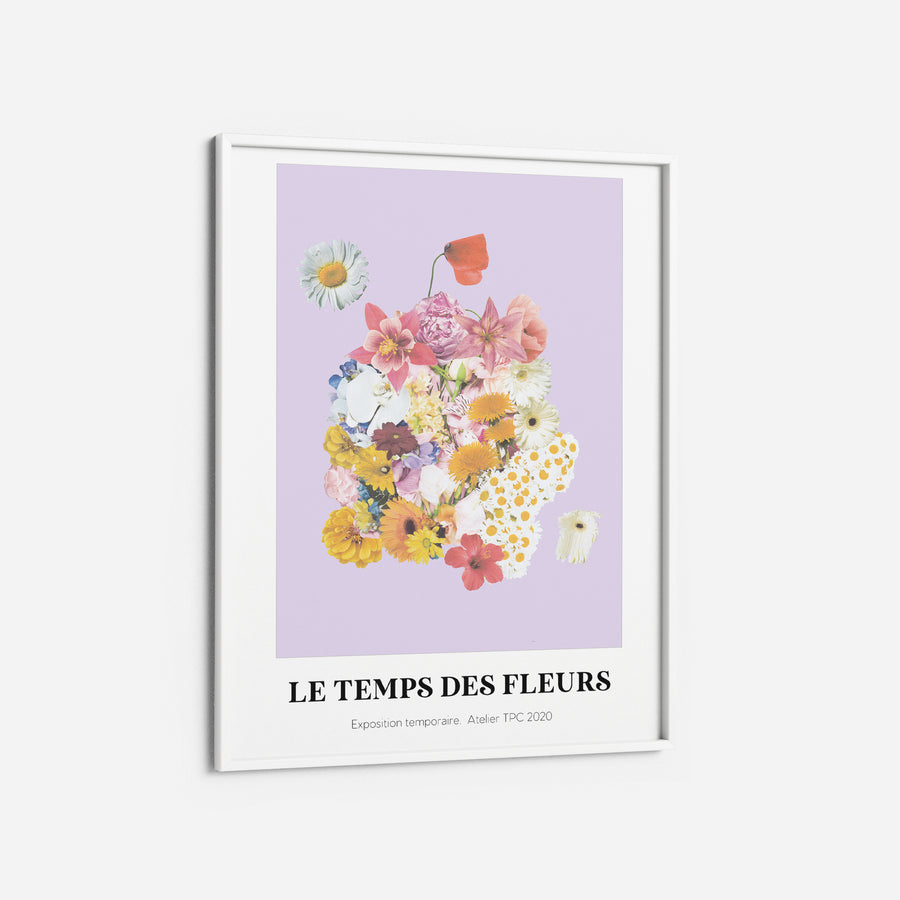 Le temps des Fleurs Floral Art Print collage