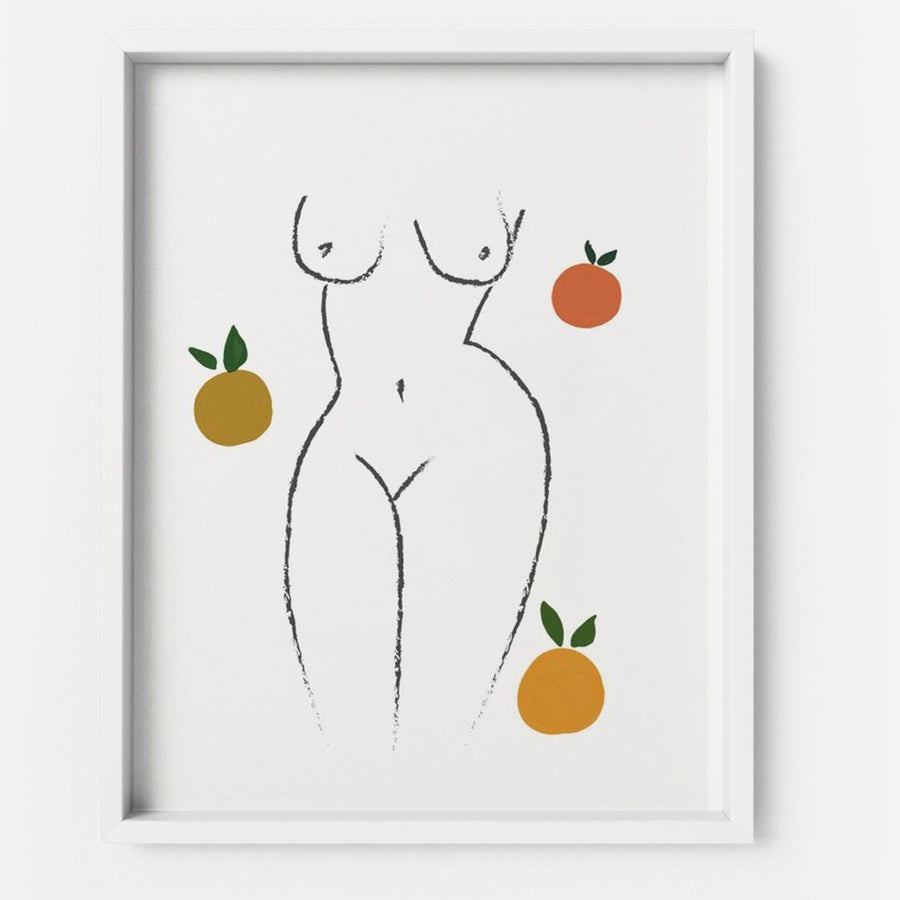 Summer Body with Fruits - THE PRINTABLE CONCEPT - Printable art posterDigital Download - 