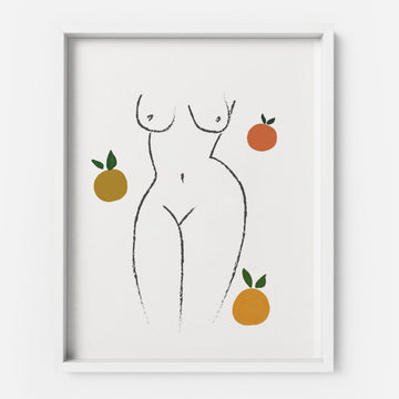Summer Body and fruits - THE PRINTABLE CONCEPT - Printable art posterDigital Download - 