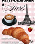 Paris art print breakfast kitchen wall art