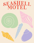 SeaShell Motel seashells danish pastel printable wall art