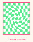  Green Checkered Danish pastel Art Print